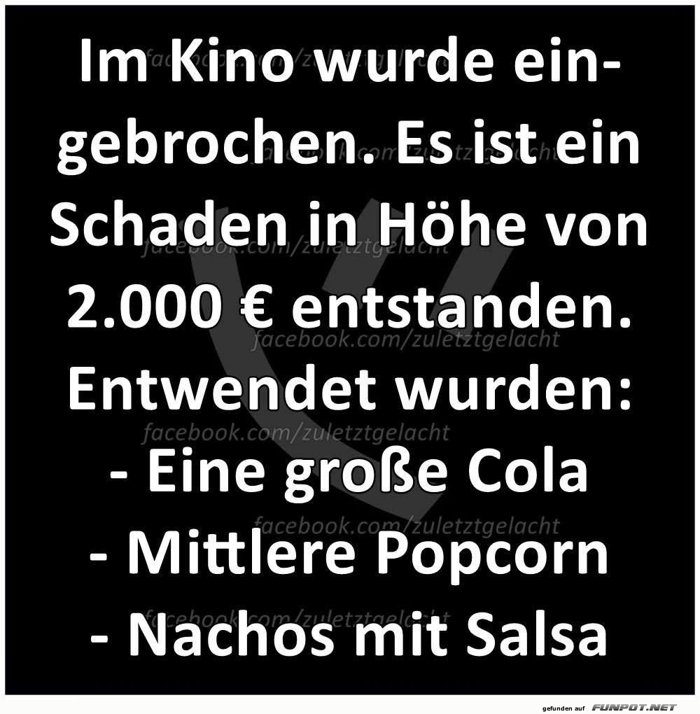Kurioser Einbruch im Kino Kurioser Einbruch im Kino