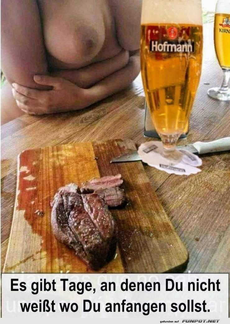 Kulinarische Entscheidungen am Tisch