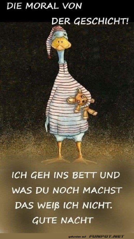 Lustige Gute-Nacht-Gre