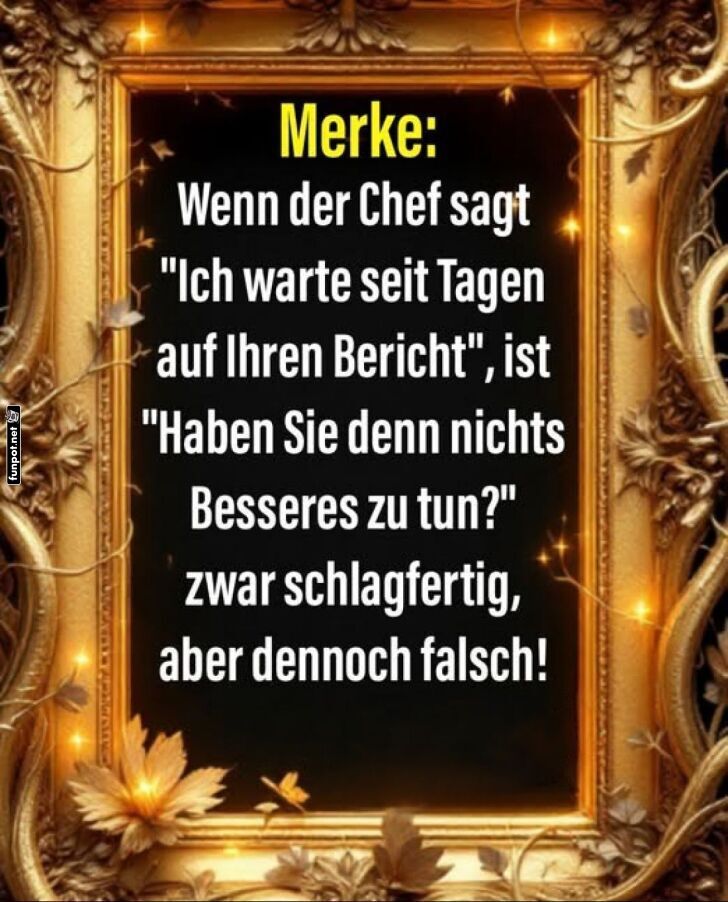 Merke: Schlagfertigkeit beim Chef Merke: Schlagfertigkeit beim Chef
