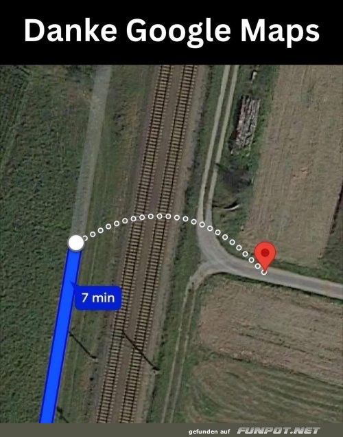 Google Maps zeigt ungewhnlichen Weg