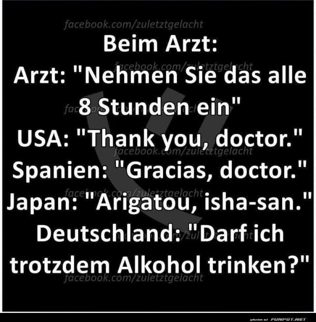Arztbesuch in verschiedenen Lndern