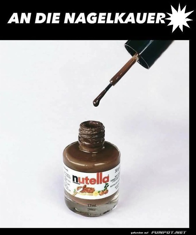 Nutella-Nagellack als Gag fr Nagelkauer