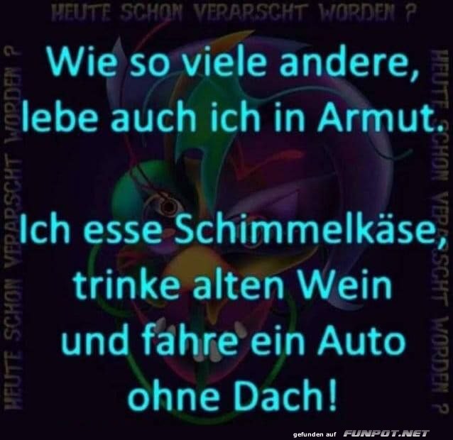 Humorvolle Betrachtung von Luxus