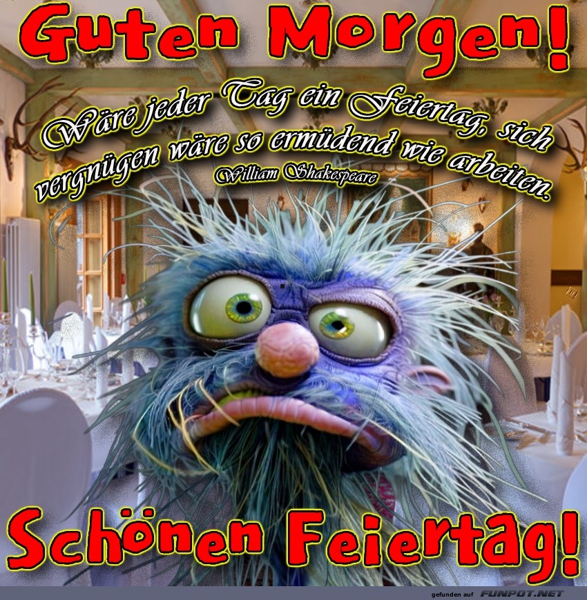 Frhlicher Start in den Feiertag