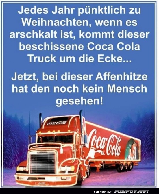 Coca Cola Truck und das Wetterphnomen