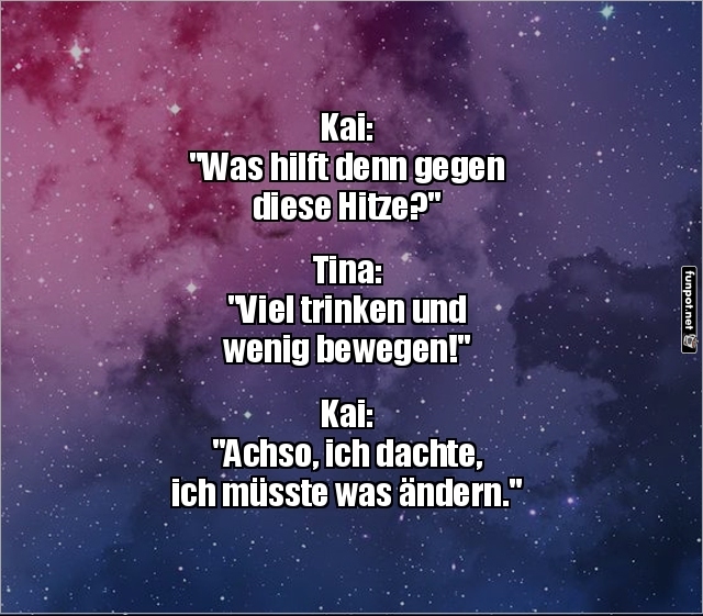 Humorvoller Tipp gegen die Hitze