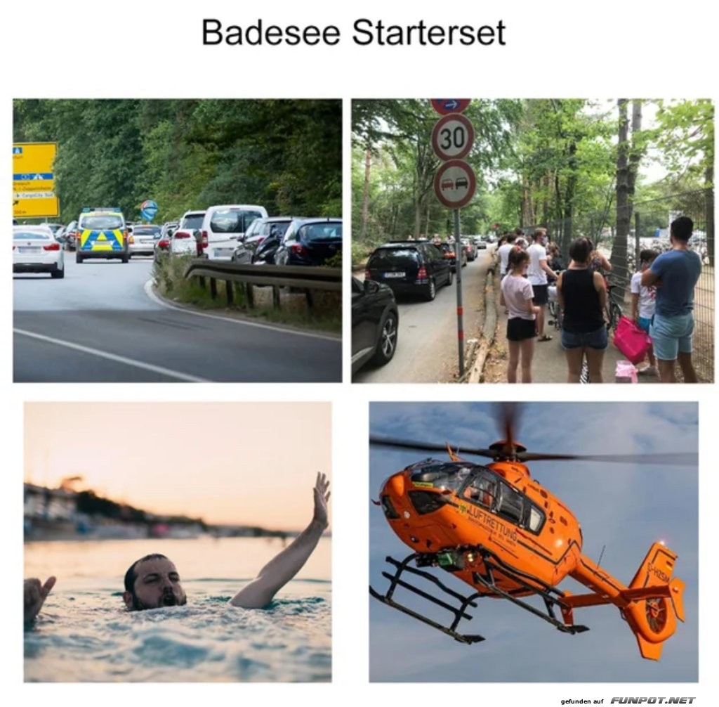 Typisches Badesee-Erlebnis im Sommer