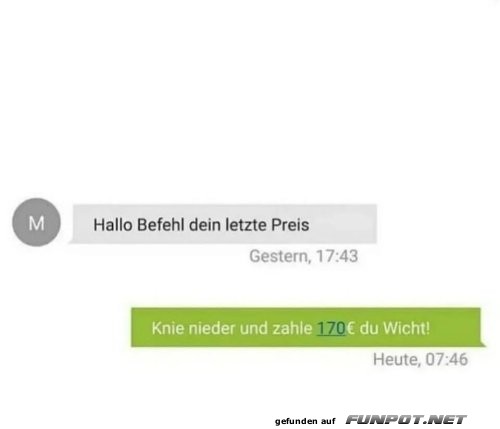 Verkaufsverhandlung mit humorvollem Twist