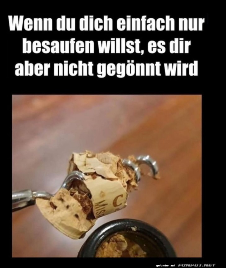 Flaschenffnung mit Hindernissen