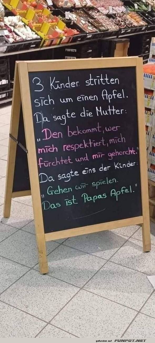 Lustige Anekdote im Supermarkt