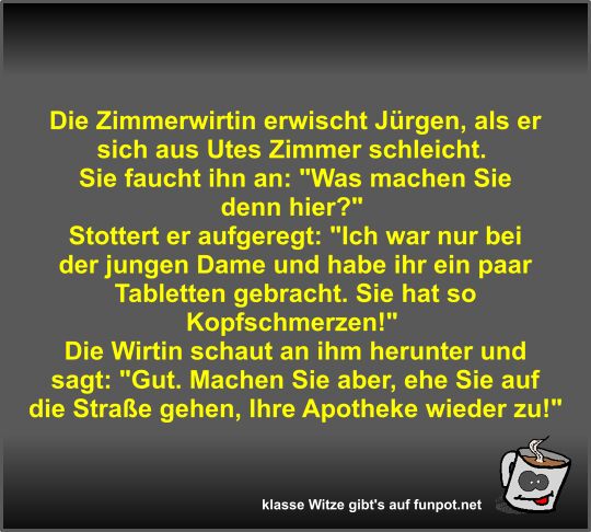 Die Zimmerwirtin erwischt Jrgen