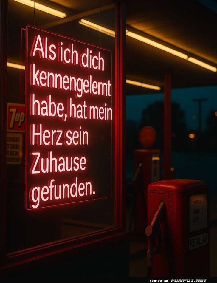 Neon-Zitat ber Liebe in nostalgischem Setting