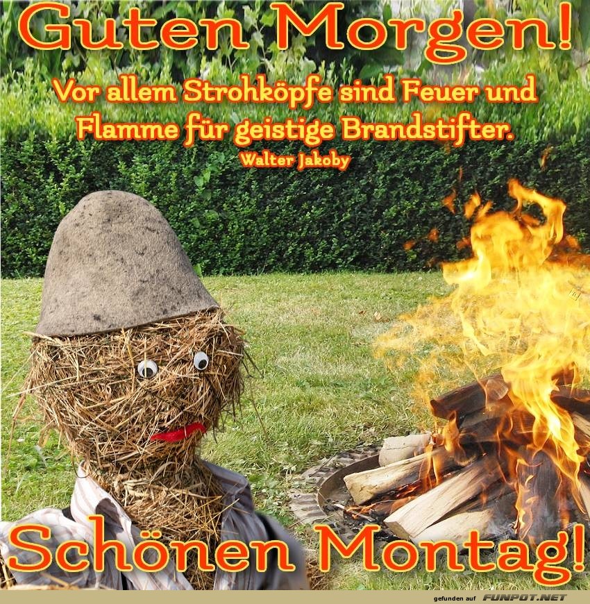 Der Montag-Strohmann brennt fr den Wochenstart!