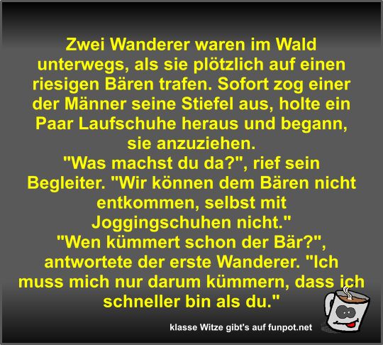 Zwei Wanderer waren im Wald unterwegs