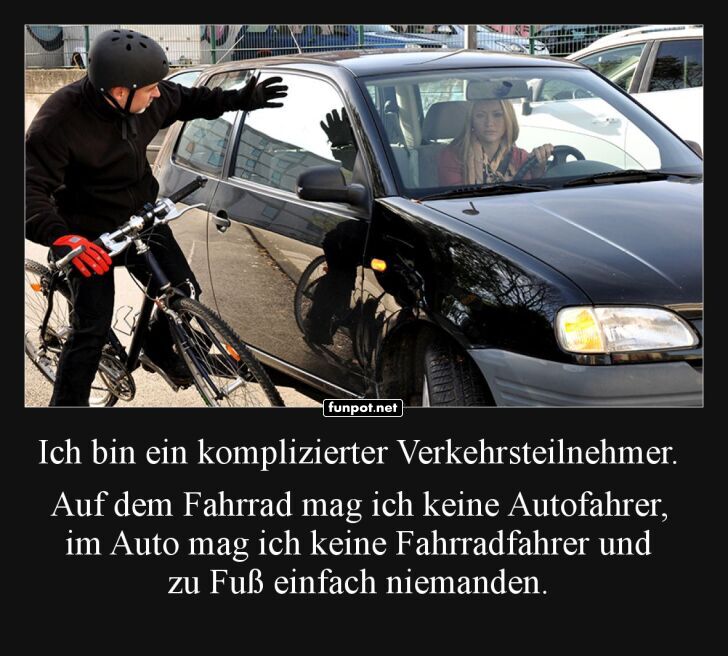 Verkehrs-Dilemma: Rad vs. Auto ? Verkehrs-Dilemma: Rad vs. Auto ?