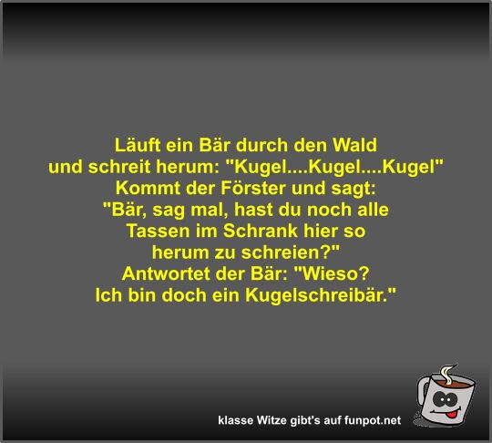 Luft ein Br durch den Wald und schreit herum