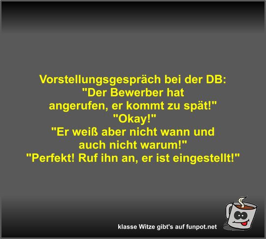 Vorstellungsgesprch bei der DB