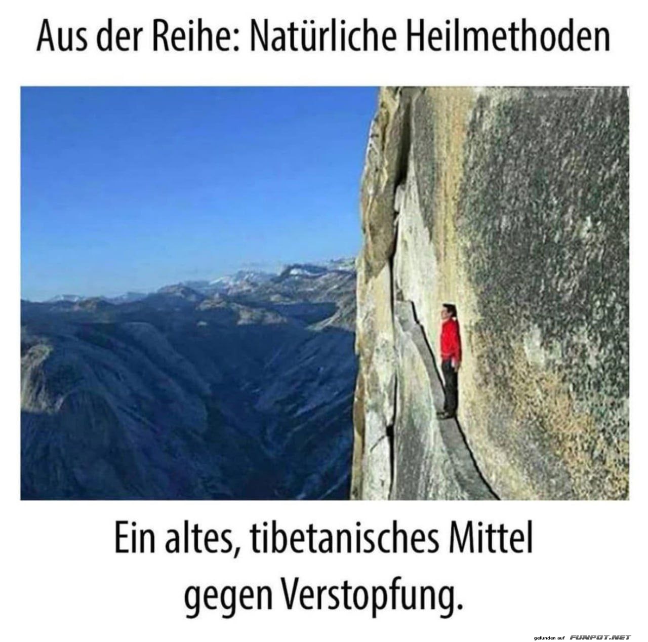 Felswandwandern gegen Verstopfung