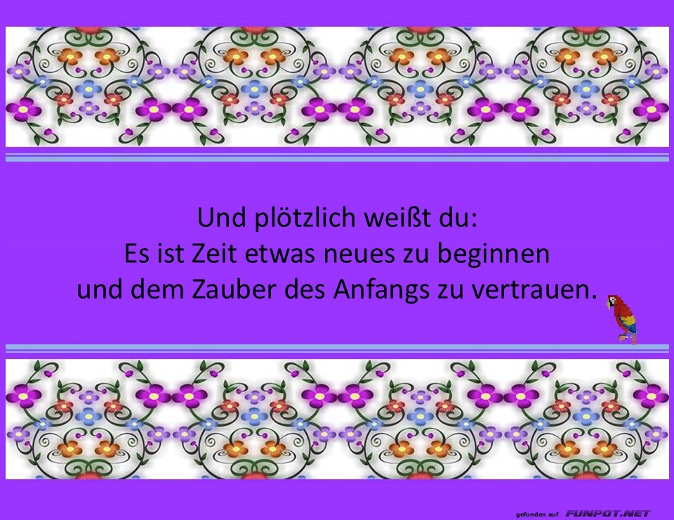Und pltzlich weit du