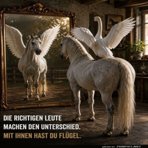 herz-Bild: Spieglein, Spieglein an der Wand, wer kriegt Fl&uuml;gel?