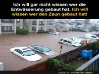 Zaunbau mit Planschgefahr