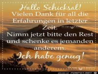 Hallo Schicksal