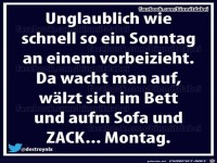 Und zack Montag