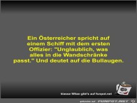 Ein �sterreicher spricht auf einem Schiff mit dem ersten...