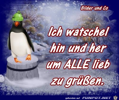 Ich watschel hin und her Ich watschel hin und her