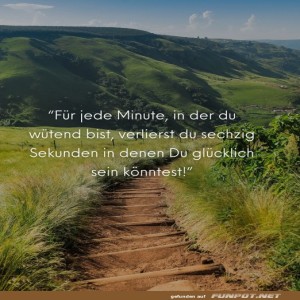 herz-Bild: Inspirierender Spruch über Glück und Wut