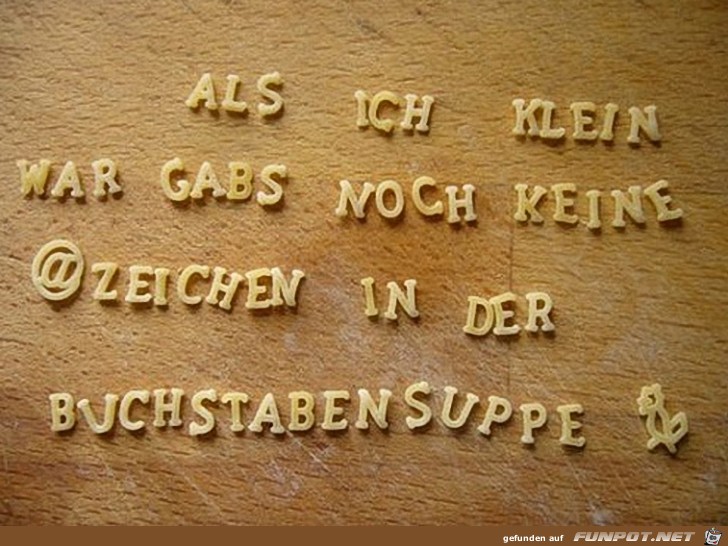 @-Zeichen in der Buchstabensuppe @-Zeichen in der Buchstabensuppe
