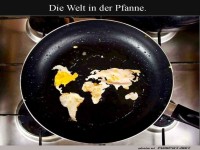 Weltkarte trifft Bratpfanne!