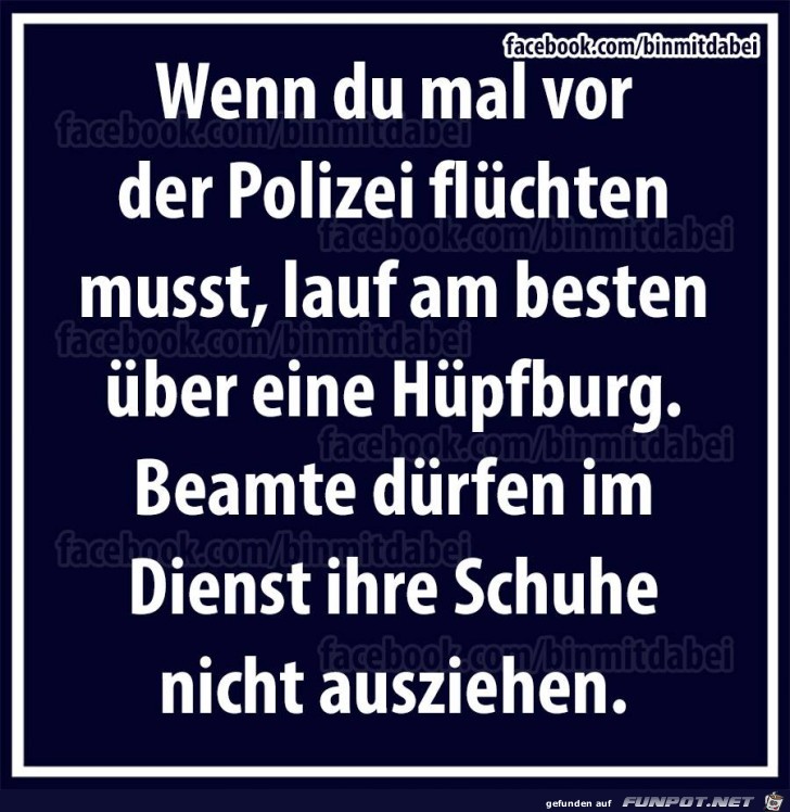 Flucht vor der Polizei Flucht vor der Polizei