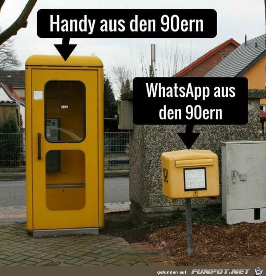 Handy und WhatsApp früher Handy und WhatsApp früher
