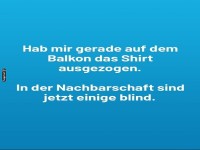 Balkon-Modenschau: Blind vor Style!