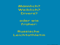 Neues Geschlecht: Russische Leichtathletin?