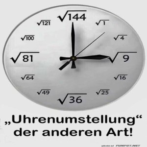fun-Bild: Mathematische Uhrenumstellung