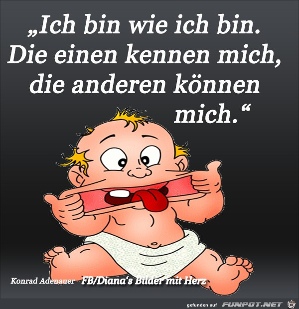 Ich bin wie ich bin Ich bin wie ich bin