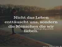 Nicht das Leben enttaeuscht uns