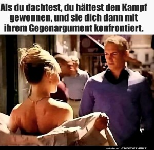 fun-Bild: Wenn das Gegenargument zuschl&auml;gt!