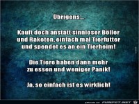 �brigens:.... Spenden an�s Tierheim.....