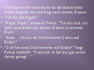 klicke hier, um die Datei herunterzuladen Textwitz: Der Papst stirbt