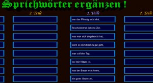 Sprichwörter ergänzen