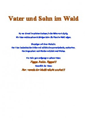 Vater und Sohn im Wald
