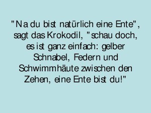 Ente und Krokodil