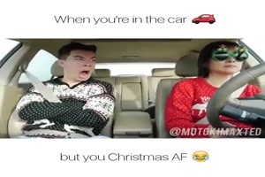 Weihnachten im Auto