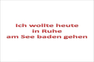 In Ruhe am See baden