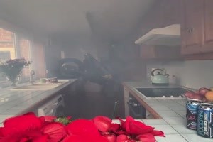Quarantäne Langweile. Burnout in der Küche zu Hause.