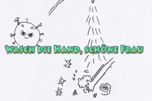 Wasch die Hand,schne Frau, 20 Sekunden ganz genau
